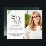Lámina Hacer que 50 parezca una buena invitación para el<br><div class="desc">¡Cumplir cincuenta años es un logro increíble y merece ser celebrado con estilo! La Invitación al cumpleaños de la foto verde de la marca Making 50 Look Good Gold es la forma perfecta de hacer precisamente eso. Esta elegante y moderna invitación cuenta con un bonito diseño botánico de acuarela verde...</div>