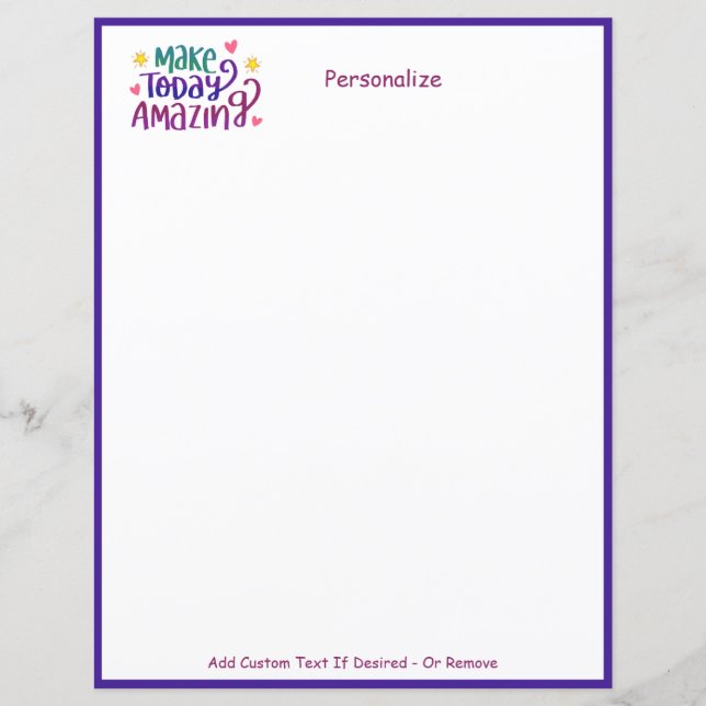 Lámina Hacer que la cita Inspiradora de hoy sea personali (Anverso)