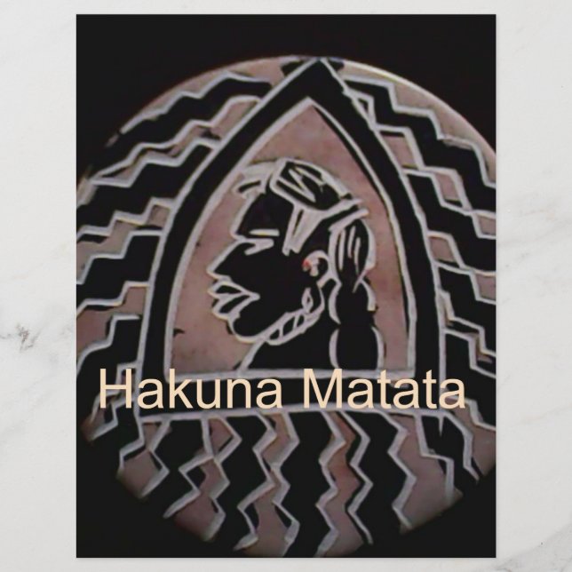 Lámina Hakuna Matata Bongo Flavor. (Anverso)