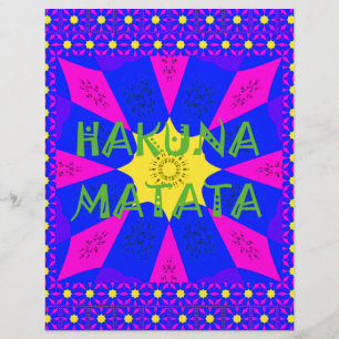 Lámina Hakuna Matata Hermosos Colores de Diseño Increíble