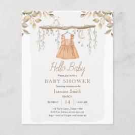 Lámina Hallo Baby Boho Clothes Chica Bohemian Baby Shower