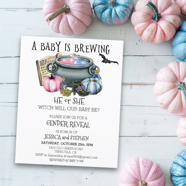 Lámina Halloween Baby Brewing Witch Gender Revest Budget (Subido por el creador)