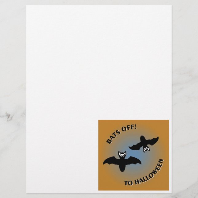 Lámina Halloween Bats Naranja Azul (Anverso)