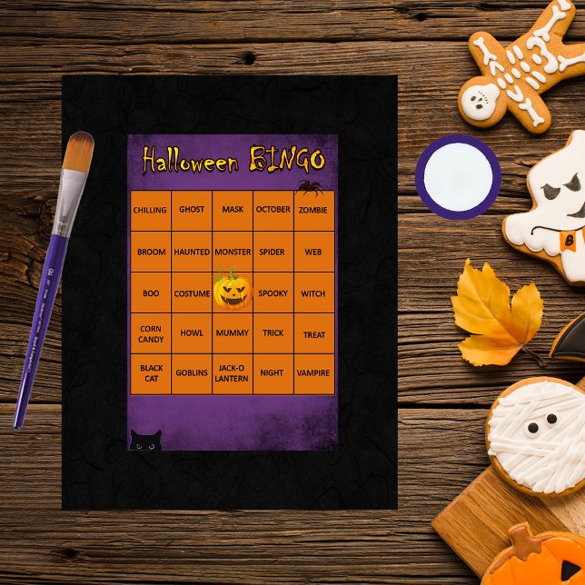 Lámina Halloween BINGO Card Scrapbook Mat (Subido por el creador)