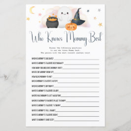 Lámina Halloween Boo Que conoce a mamá mejor juego de duc