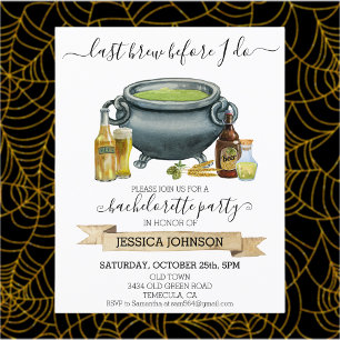 Lámina Halloween Brew Bachelorette Party Otoño