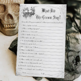 Lámina Halloween Bridal Shower Qué dijo del juego