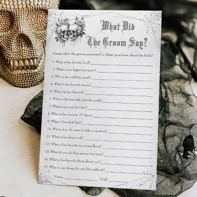 Lámina Halloween Bridal Shower Qué dijo del juego (Subido por el creador)