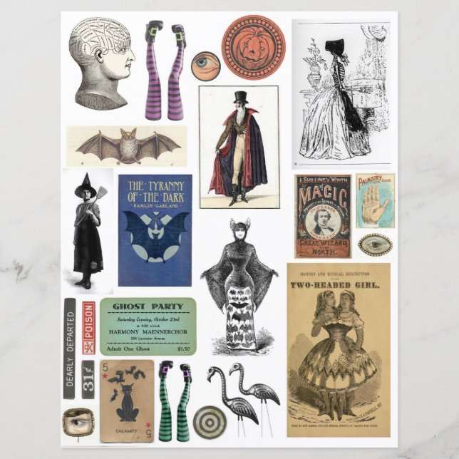 Lámina Halloween Clipart (Anverso)