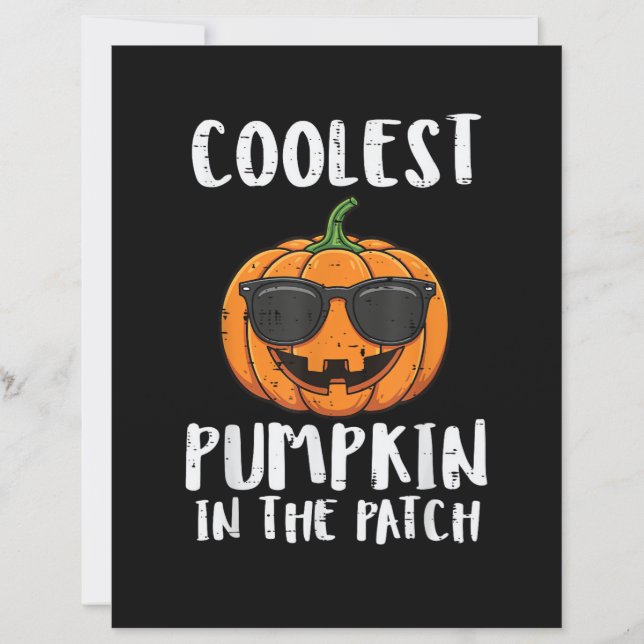 Lámina Halloween Coolest Pumpkin Patch Costume Men Boys K (Anverso)