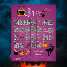 Lámina Halloween Countdown Advance Calendar Business Prom