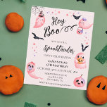 Lámina Halloween Cumpleaños Party Kids Hey Boo Fantasmas<br><div class="desc">Un diseño por hoja. Las invitaciones presupuestarias no incluyen sobres. Este diseño puede ser personalizado en el área proporcionada cambiando la foto y/o el texto. O puede personalizarse haciendo clic en Personalizar esta plantilla y, a continuación, eligiendo la opción de hacer clic en el personalizar y eliminando o cambiando el...</div>