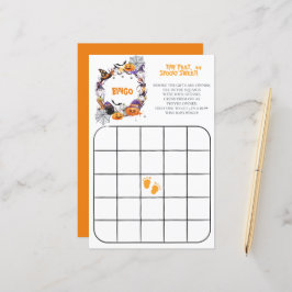 Lámina Halloween de pies pequeños, juego de bingo dulce e