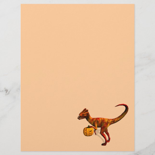 Lámina Halloween Dilophosaurus (Anverso)