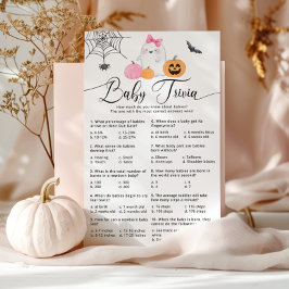 Lámina Halloween Little Boo juego de trivialidades de beb