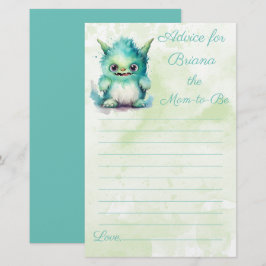 Lámina Halloween Monster Boy Consejo de Baby Shower para