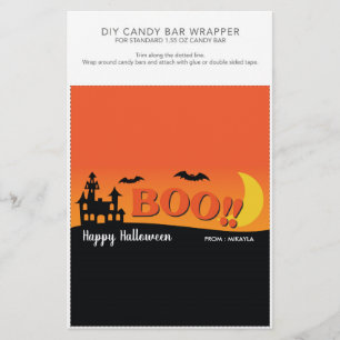Lámina Halloween Party 1.55 oz Candy Bar Wrapper