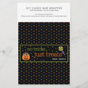 Lámina Halloween Party 1.55 oz Candy Bar Wrapper