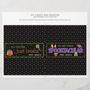Lámina Halloween Party 1.55 oz Candy Bar Wrapper