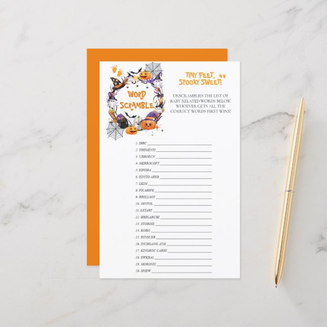 Lámina Halloween Pies Diminutos, Espectacular Juego De Ca (Anverso/Reverso In Situ)