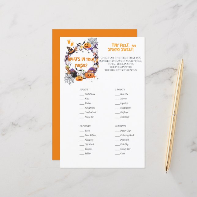 Lámina Halloween Pies Pequeños, Espectacular juego de bol (Anverso/Reverso In Situ)