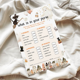 Lámina Halloween ¿Qué hay en tu bolso del juego de Baby S