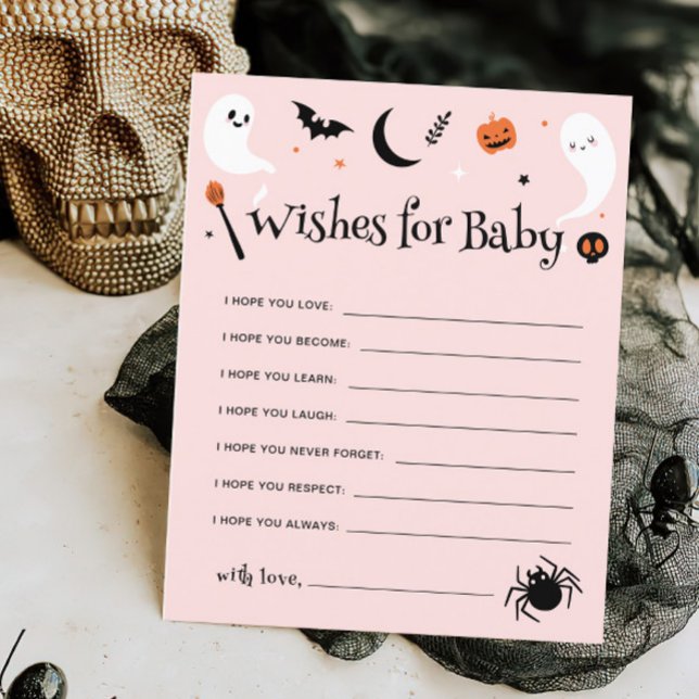 Lámina Halloween rosa: Los deseos de Baby Shower para el  (Subido por el creador)