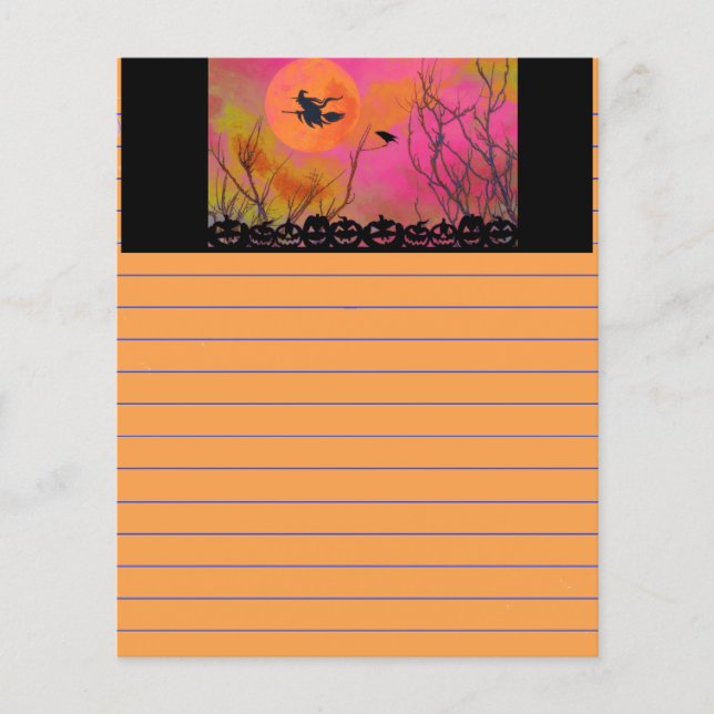 Lámina Halloween Stationery (Anverso)