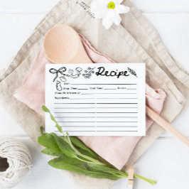 Lámina Hand Drawn Organic vegetables Recipe Card