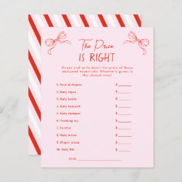 Lámina Hand Drawn Pink & Red The Price is Right Game