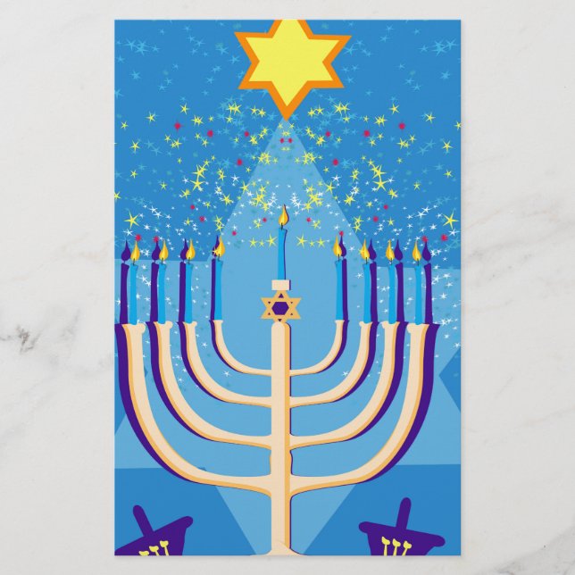 Lámina hanukkah menorah (Anverso)