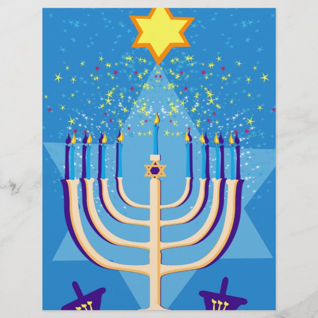 Lámina hanukkah menorah (Anverso)
