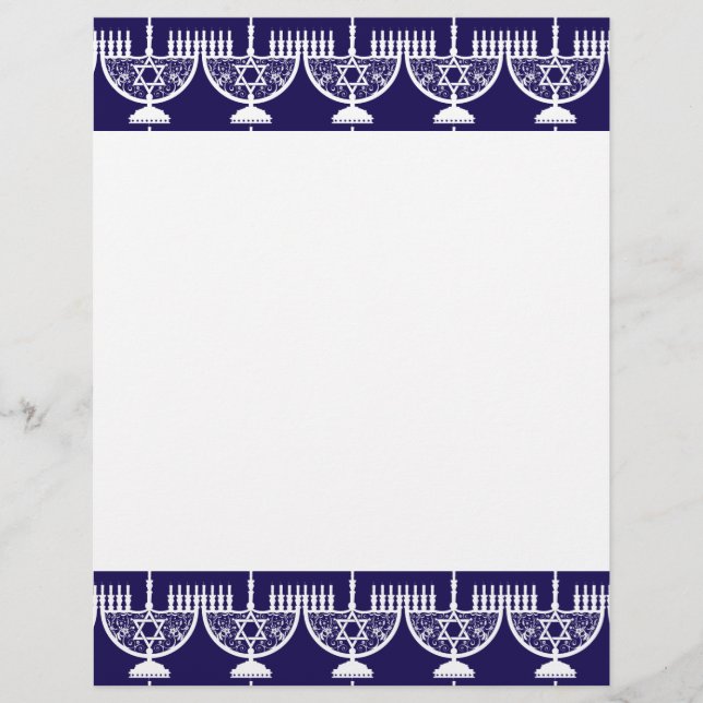 Lámina Hanukkah Menorah (Anverso)