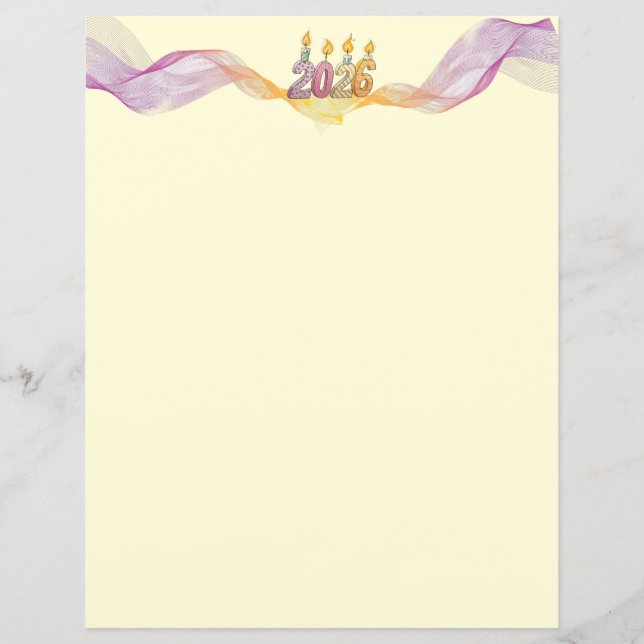 Lámina Happy 2026 New Year Paper (Anverso)