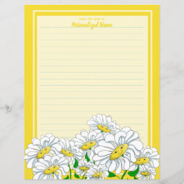Lámina Happy Daisies Yellow Lin Paper Sheet