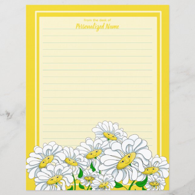 Lámina Happy Daisies Yellow Lin Paper Sheet (Anverso)
