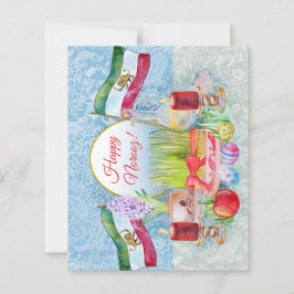 Lámina Happy Norooz Haft Sin with Lion and Sun