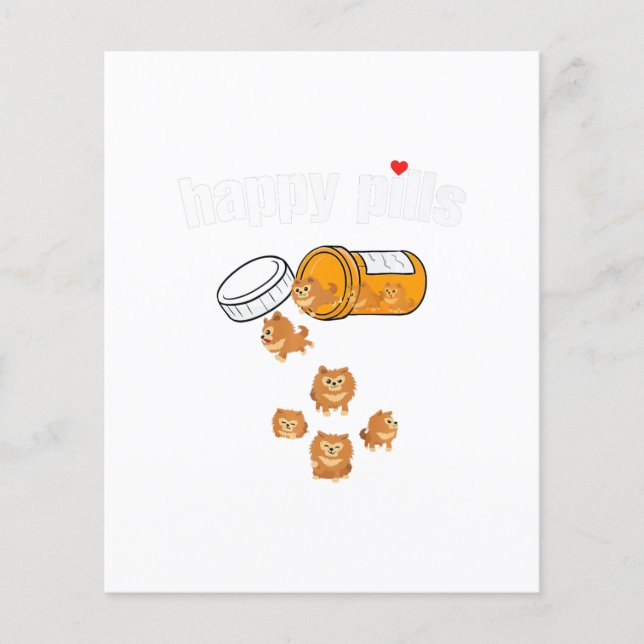 Lámina Happy Pills Pomeranian Premium (Anverso)