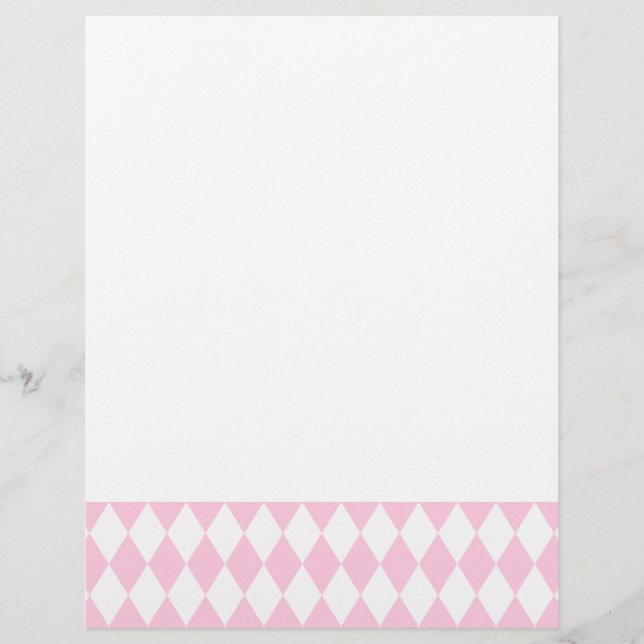 Lámina Harlequin rosa y blanco (Anverso)