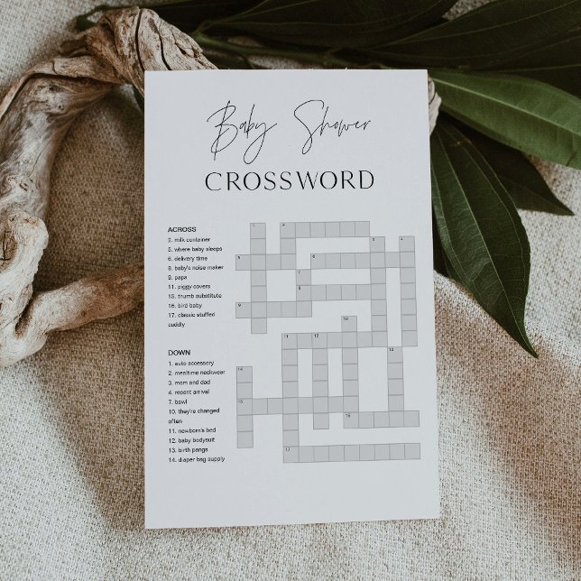 Lámina HARLOW Baby Shower Crossword Game (Subido por el creador)