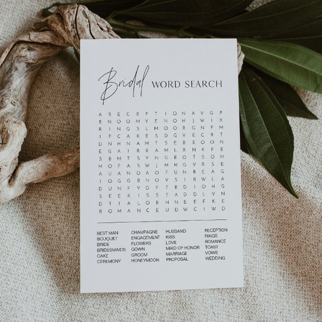Lámina HARLOW Bridal Shower Word Search Game (Subido por el creador)