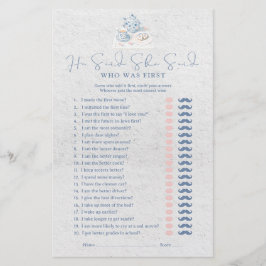 Lámina He Said She Said Vintage French Bridal Shower Game