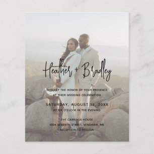 Lámina Heather Elegant Budget Wedding Invite