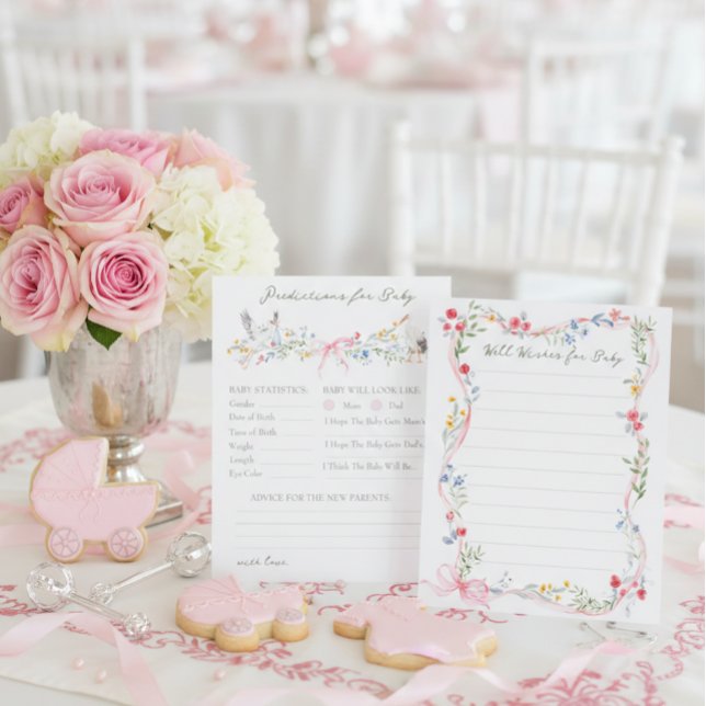 Lámina Heirloom Rose and Stork Baby Shower Prediction  (Subido por el creador)