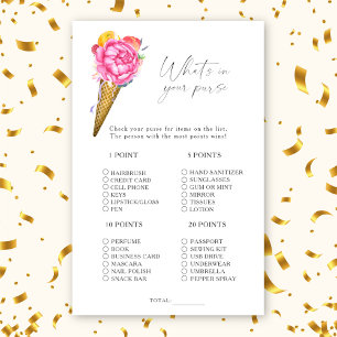 Lámina Helado con flores - ¿Qué hay en tu bolso?