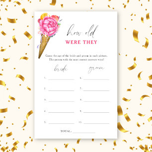 Lámina Helado - ¿Cuántos años tenían los novios?