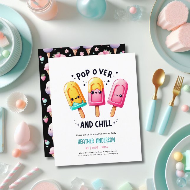 Lámina Helado de verano Pop Popsicle Crema de Hielo Cumpl (Subido por el creador)