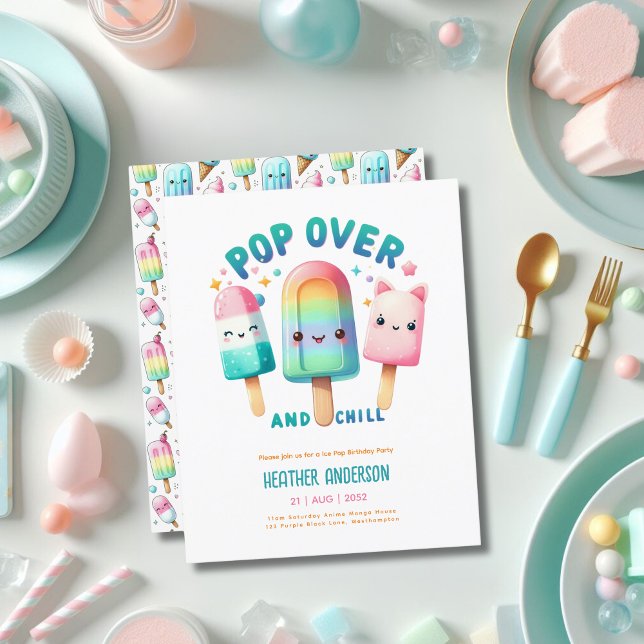 Lámina Helado de verano Pop Popsicle Crema de Hielo Cumpl (Subido por el creador)