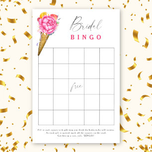 Lámina Helado - Juego de bingo para fiesta de regalos par