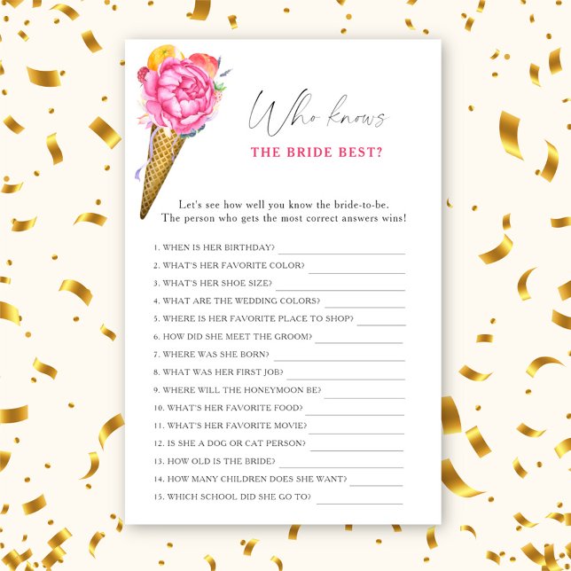 Lámina Helado - Juego de quién conoce mejor a la novia (Subido por el creador)